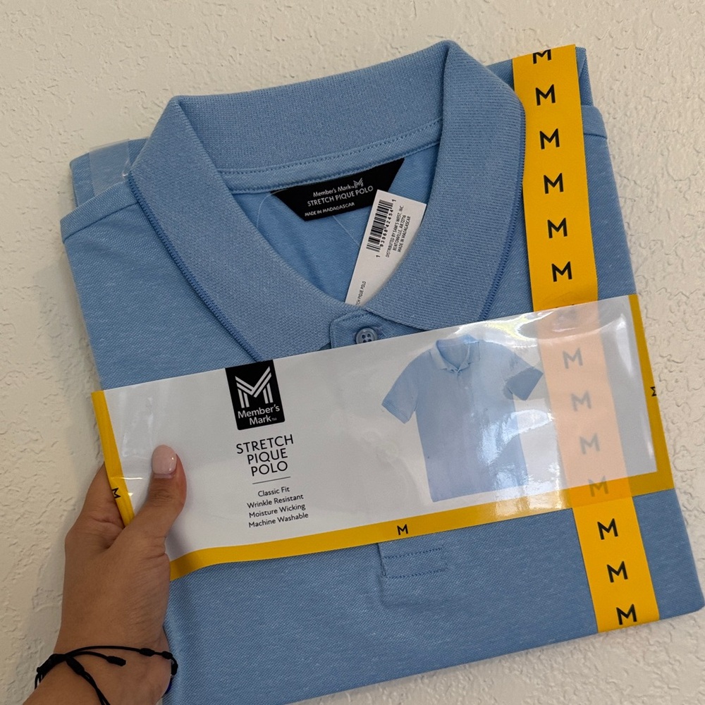 Light Blue Stretch Polo